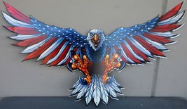 Laser Cut Eagle Jumbo Metal Sign 44" by 25" - $74.25