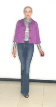 Purple Jacket Lilac Cropped 3/4 Sleeve Jacket Career Jacket Paris French... - €163,98 EUR