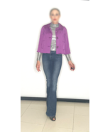 Purple Jacket Lilac Cropped 3/4 Sleeve Jacket Career Jacket Paris French... - €163,98 EUR