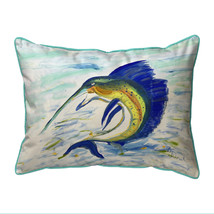 Betsy Drake Sailfish Jumping Large Pillow 16x20 - £36.99 GBP