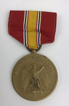 Original Vintage National Defense Lapel Medal on Ribbon - LOOK - £9.37 GBP