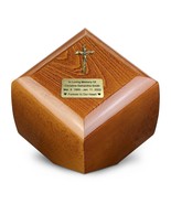 Modern Wood Urn For Ashes, Unique Wooden Cremation Adult, Beautiful Natu - £156.06 GBP+