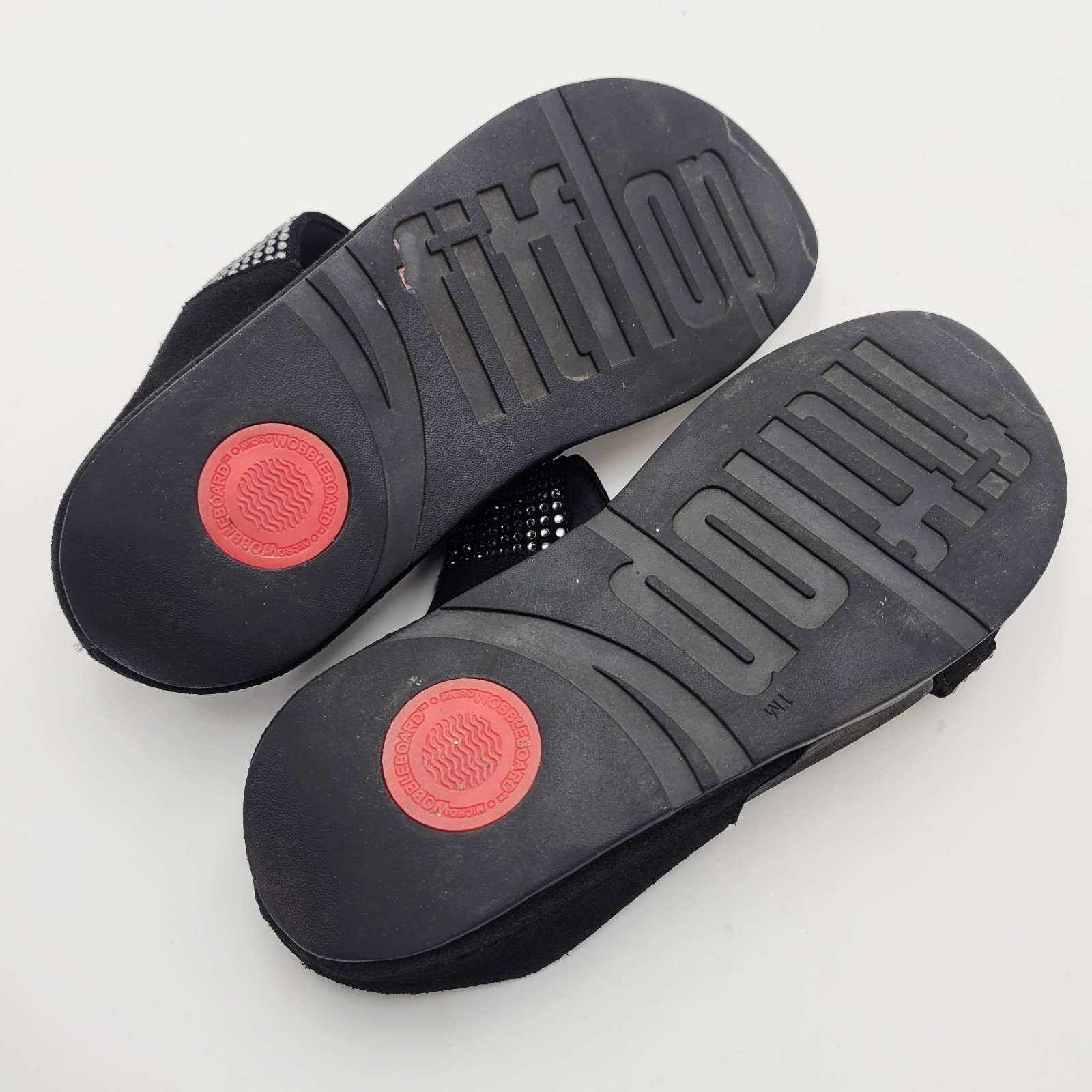 FitFlop Flare Strobe Rhinestone Sandals Black Sz US 9  Item image 8
