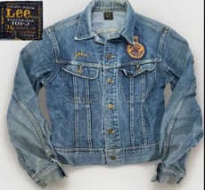 Vintage 60s 101-J Lee Riders Denim Jacket Blue Mens 36 Sanforized FFA Union USA - £279.76 GBP