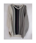 Vintage Bachrach Men&#39;s Striped Multi-Color Sweater Size 2XL Made In Italy - $29.69