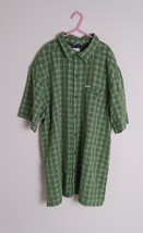 Columbia Mens Size Medium Green Plaid Short Sleeve Button Up Shirt - $296.28 MXN