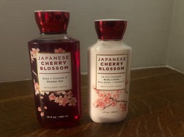New Bath and Body Works Japanese Cherry Blossom 10 Oz Shower Gel 8 Oz Body Lotio - £15.76 GBP