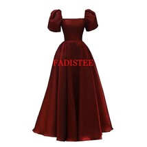 New Style Square Collar Evening Dresses Robe De Soire Prom Party Dress Vestidos  - £269.73 GBP