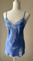 Vintage 2003 Victoria Secret Periwinkle Lace Sheer Slip Cami Negligee Si... - $46.49