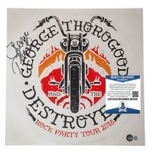 George Thorogood Signed Tour Poster Party 2018 Beckett Autograph Bad To The Bone - £156.88 GBP