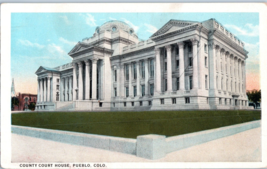 County Court House Pueblo Colorado Postcard Posted 1924 - £5.38 GBP
