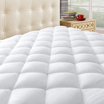 Cooling Soft Pillowtop Mattress Cover, King Quilted Mattress Pad Cover W... - £37.54 GBP