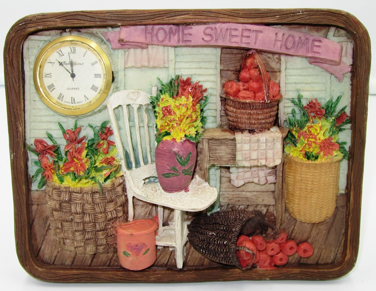 DECORATIVE QUARTZ NOVELTY DESK SHELF MANTEL CLOCK GARDENER DREAM SWEET HOME - $14.00