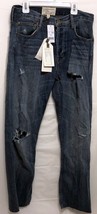 NWT Current Elliott Heritage Fit Borrego Destroy Distressed Blue Jeans Size 29 - £118.69 GBP