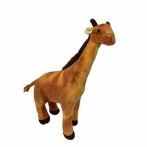 Stuffins Orange Mottled Quizzical Look Giraffe Plush Animal Toy 16&quot; H 1994 - $14.84