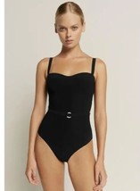 Women&#39;s Jets Swimwear Jetset Black Infinity Belt One Piece Swim Suit Siz... - $39.59