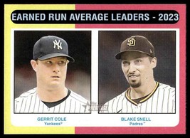 2024 Topps Heritage Earned Run Leaders Gerrit Cole / Blake Snell Yankees / - £1.41 GBP