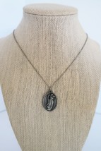 Fun vintage pewter golf bag pendant on silver tone chain necklace - £9.41 GBP