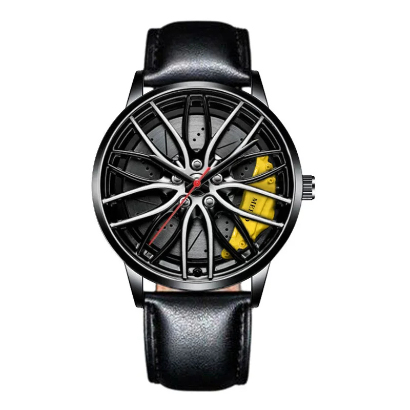  Automatic Electroplated Car Steering Wheel Non-Mechanical Sports Watch #13 - £12.34 GBP