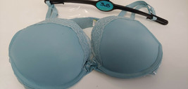 Women Ex M&amp;S Blue Push Up Underwired padded Enhance Cleavage SIZE 34B - $20.45