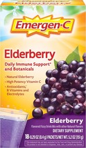 Emergen-C Elderberry Fizzy Drink Mix, Elderberry Immune Support, Natural Flavors - £22.32 GBP