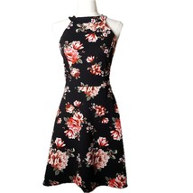 Floral Halter Dress Sleeveless A-Line Party Cocktail Dress - €20,57 EUR