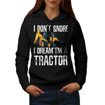 Wellcoda I Don&#39;t Snore Tractor Womens Hoodie, Farmer Casual Hooded Sweatshirt - £28.43 GBP