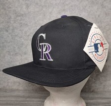 Vintage Colorado Rockies Snap Back Hat Teal Genuine Mlb Merchandise Outdoor Cap - $26.96
