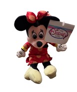 Disney Store Hong Kong Minnie Mouse Plush In Red Chinese Dress Beanie - $19.60 CAD