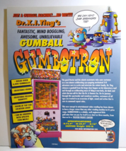 Gumball Gumbotron Redemption Arcade Flyer Original Skill Game Artwork 8.... - $19.24