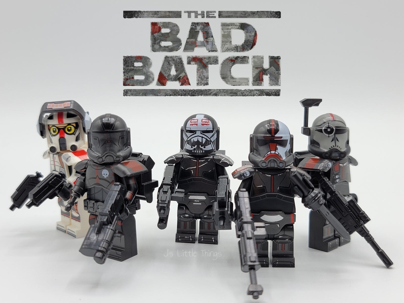 5pcs Star Wars Clone Force 99 The Bad Batch Tech Hunter Echo Omega Minifigures