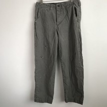 All Saints Chino Pants Men 32 Gray Twill  Button Fly Pockets Hipster Dis... - $21.09