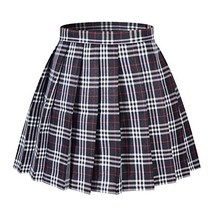 Beautifulfashionlife Women High Waist Plaid Kilt Mini Checked Pleated Skirts(2XL - £19.43 GBP