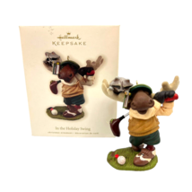 Hallmark Keepsake &quot;In the Holiday Swing&quot; Golf Moose  2008 Christmas Ornament - $12.16