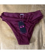 Shekini Knot Burgundy Bikini Style Bottom Size Small New - £7.72 GBP