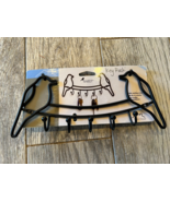 5 Hook Key Rack Wall Mount Metal Black Tweet Bird Coat Hanger Decor NWT ... - €15,71 EUR