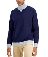 Club Room Men&#39;s Turtleneck Fleece Sweatshirt in Navy Blue-Size Small - $35.03 CAD