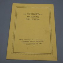 Vintage Allegheny Haut École Pittsburgh Pennsylvania Commencement Progra... - $33.65