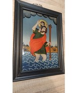 Katholisches Vintage-Gemälde im Primitivismus-Stil. Deutschland. 1960er Jahre - $89.16