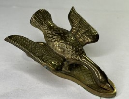 Vintage Virgina Metal Crafters Brass Goose Duck Paper Clip Letter Holder Hangs - £17.71 GBP