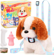Plush Toys Puppy Electronic Toy Walking and Barking Dogs,Tail Wagging Fake Dog I - £20.45 GBP