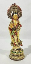 Statue of Bodhisattva Guanyin Holding A Jade Bottle 9&quot; - £52.95 GBP