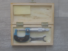 Vintage Rutland Tool & Supply Super Precision 0 - 1" Micrometer Cabide Wood Box - £29.68 GBP