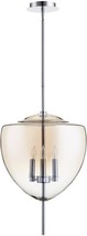 Pendant Chandelier CYAN DESIGN EMBER 3-Light Chrome Gold Leaf Cognac Ombre - £542.76 GBP