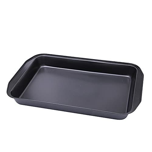 Primary image for Rectangle DIY Baking Pans Plate Pizza Bread Cheesecake Mold Metallic Carbon Stee