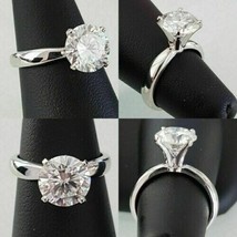 Anillo de compromiso solitario de moissanita de corte redondo de 2,25 qu... - $262.68