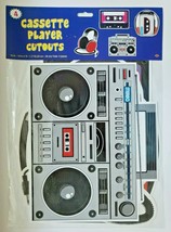 2014 Beistle 1980&#39;s Cassette Player Cutouts 12&quot; to 14&quot; 4 Pcs Party Decor... - £7.98 GBP