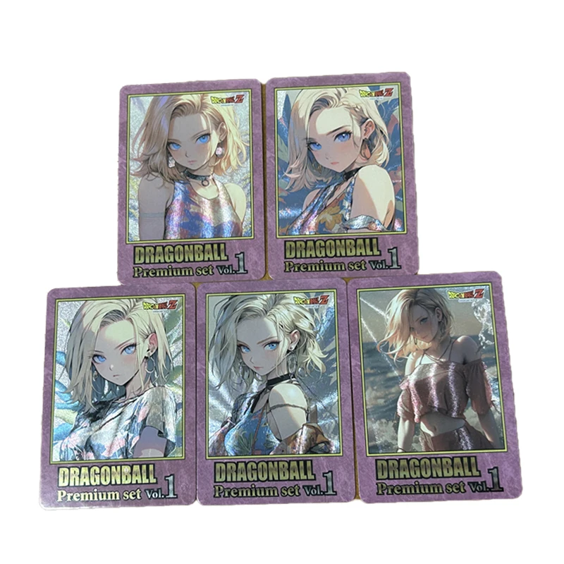 Anime Dragon Ball Android 18 figure DIY 5PCS Game collection flash card children - £183,540.39 GBP