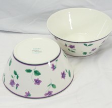 Waverly Sweet Violet Vegetable Serving Bowls 8.75&quot; Lot of 2 - $36.25