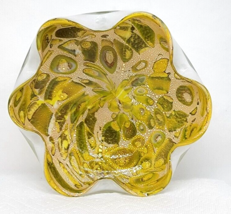 Vintage Art Glass Ashtray Ruffled Edges Murano? - £39.16 GBP